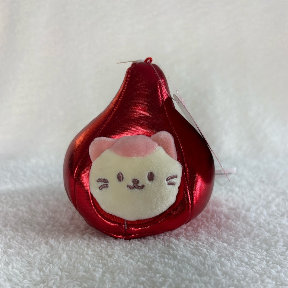 Kitty Plushie - Red Hershey Kiss